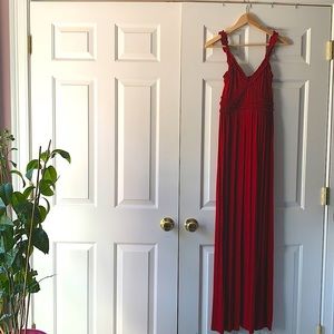 NWT MAX STUDIO Red Sleeveless Maxi Dress Size Small